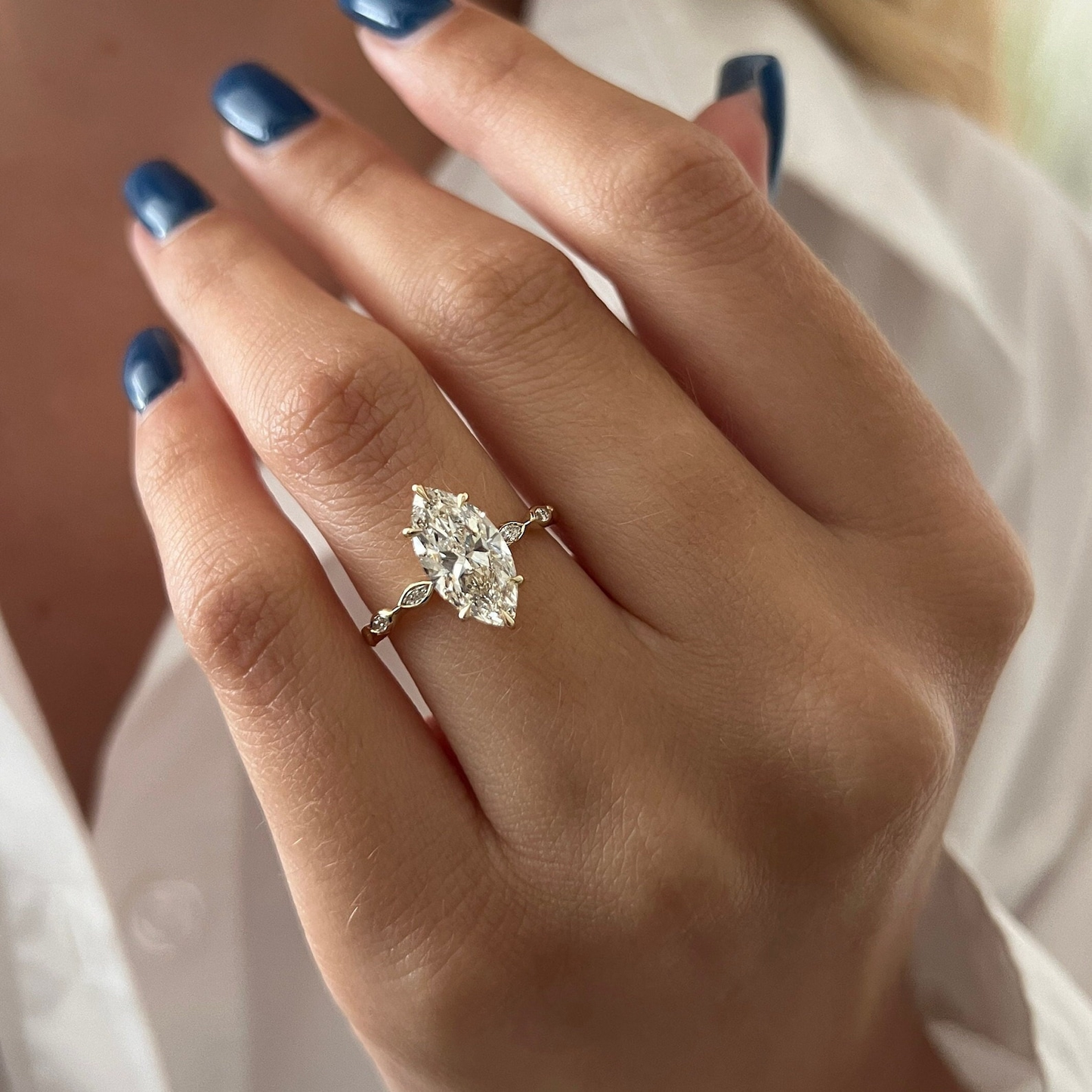 Round Halo, Pave & Split Shank Engagement Ring – 1.93 CT Lab Grown Diamond