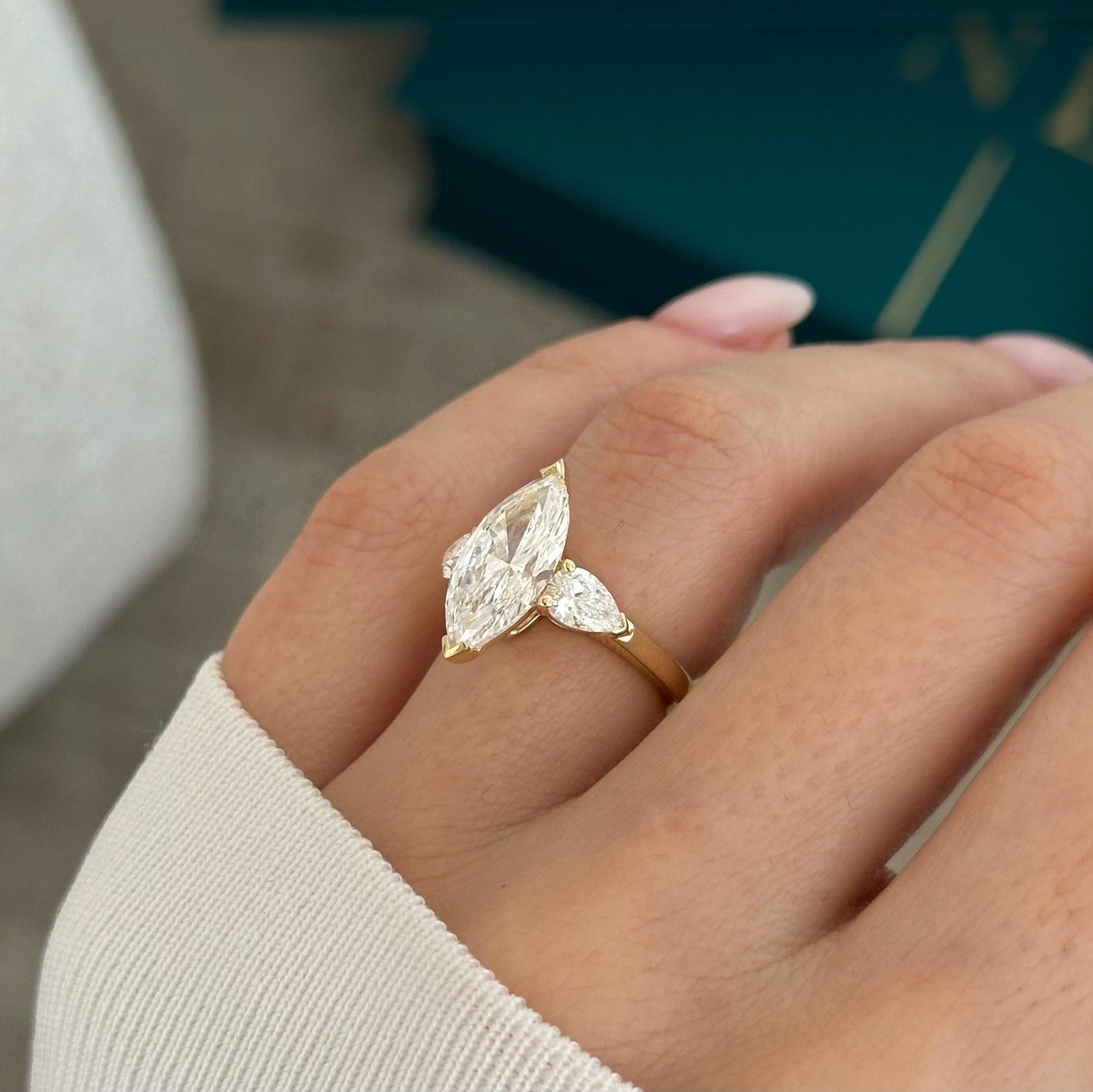Round Halo, Pave & Split Shank Engagement Ring – 1.93 CT Lab Grown Diamond