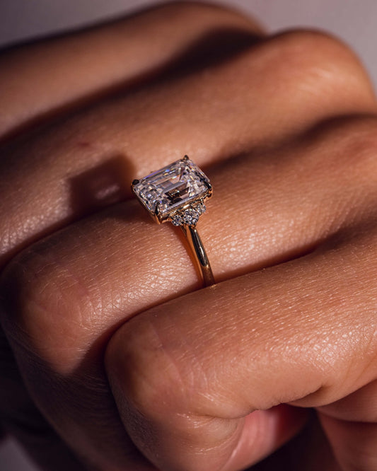 Cushion Hidden Halo Lab Grown Diamond Engagement Ring