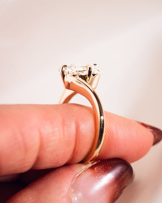 Cushion Hidden Halo Lab Grown Diamond Engagement Ring