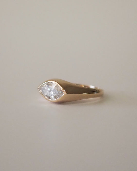 Round Swirl Semi Pave Engagement Ring – 1 CT Moissanite Diamond