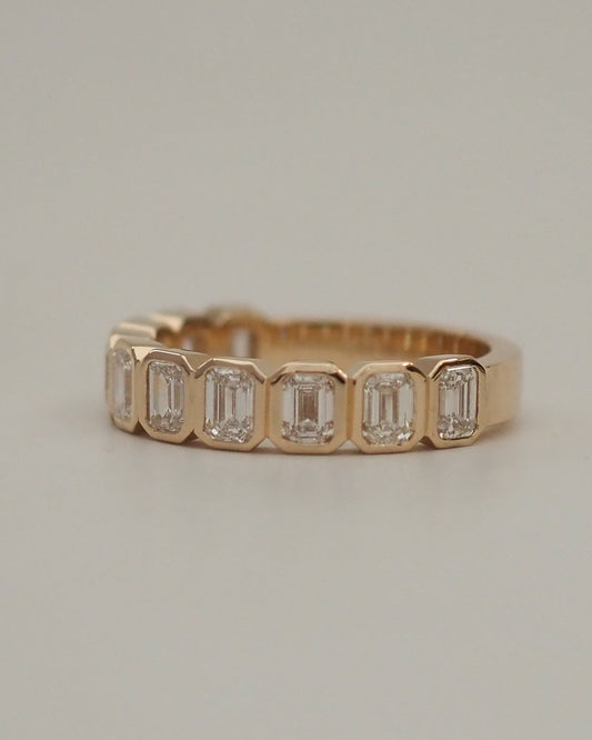 0.13 TCW Round Twisted Moissanite Wedding Band