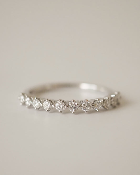 0.13 TCW Round Twisted Moissanite Wedding Band