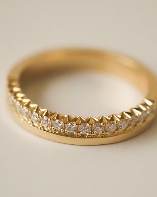 0.13 TCW Round Twisted Moissanite Wedding Band