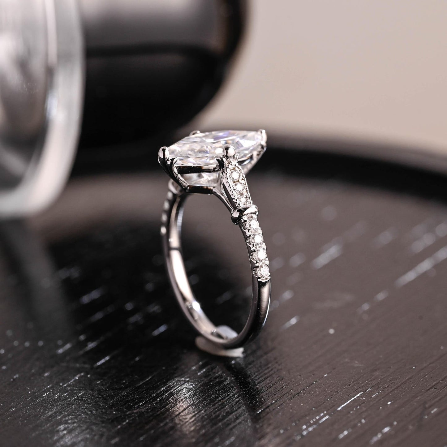 Round Halo, Pave & Split Shank Engagement Ring – 1.93 CT Lab Grown Diamond
