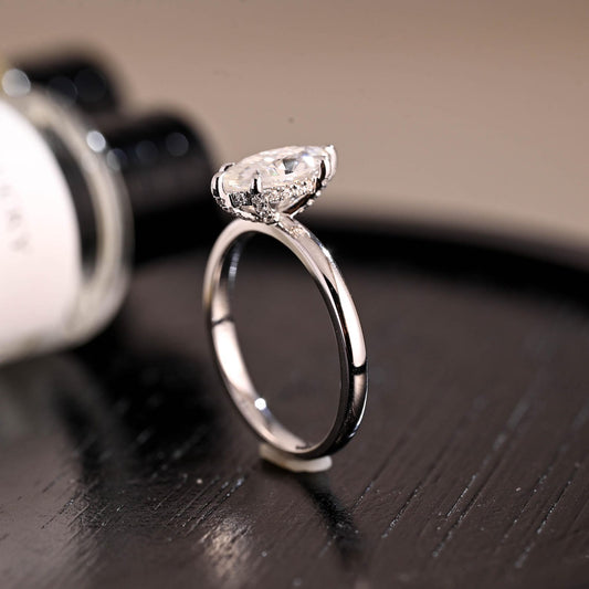 Round Halo, Pave & Split Shank Engagement Ring – 1.93 CT Lab Grown Diamond