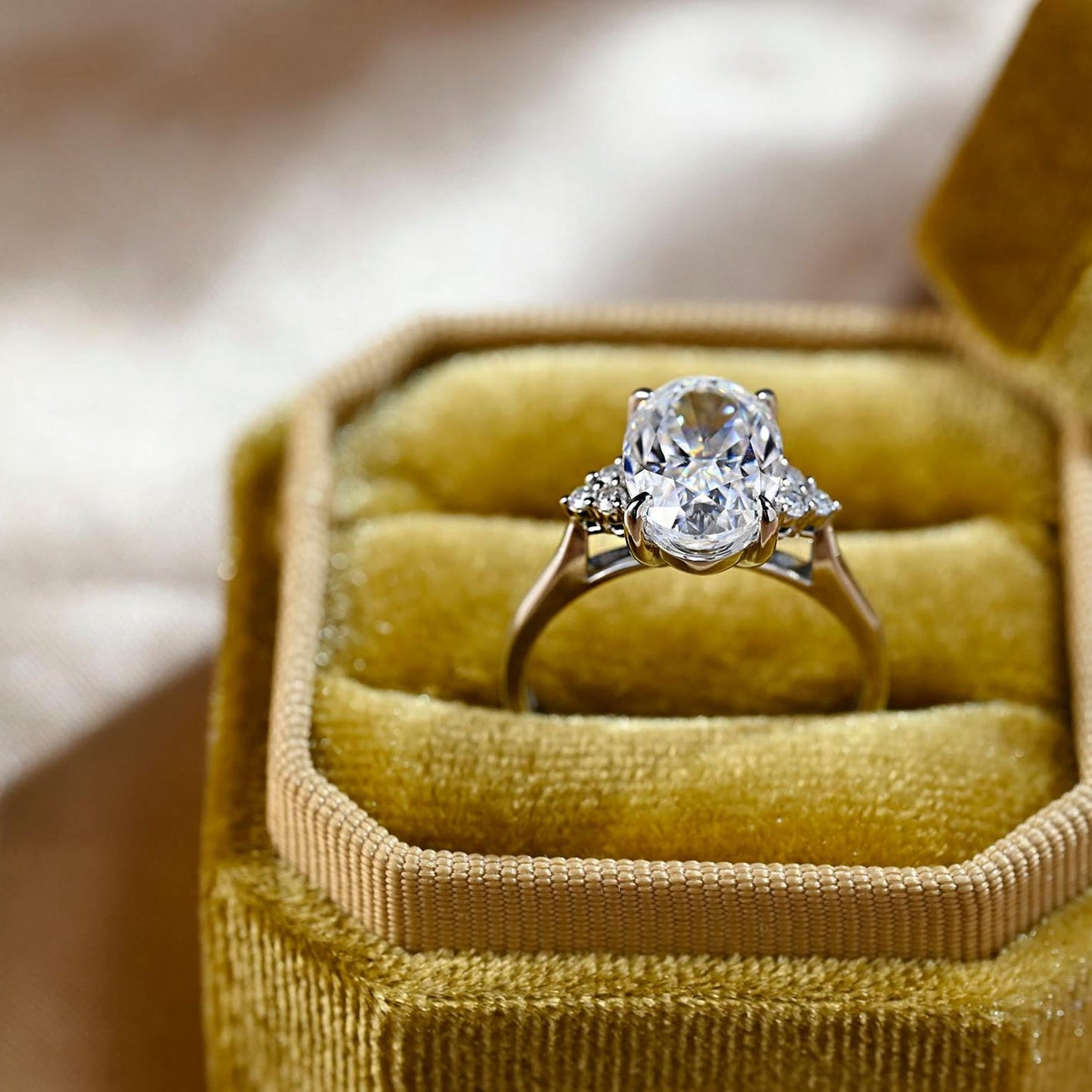 Round Halo, Pave & Split Shank Engagement Ring – 1.93 CT Lab Grown Diamond