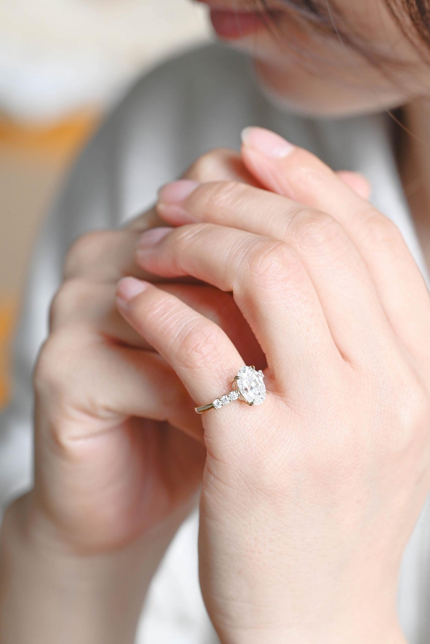 Round Halo, Pave & Split Shank Engagement Ring – 1.93 CT Lab Grown Diamond