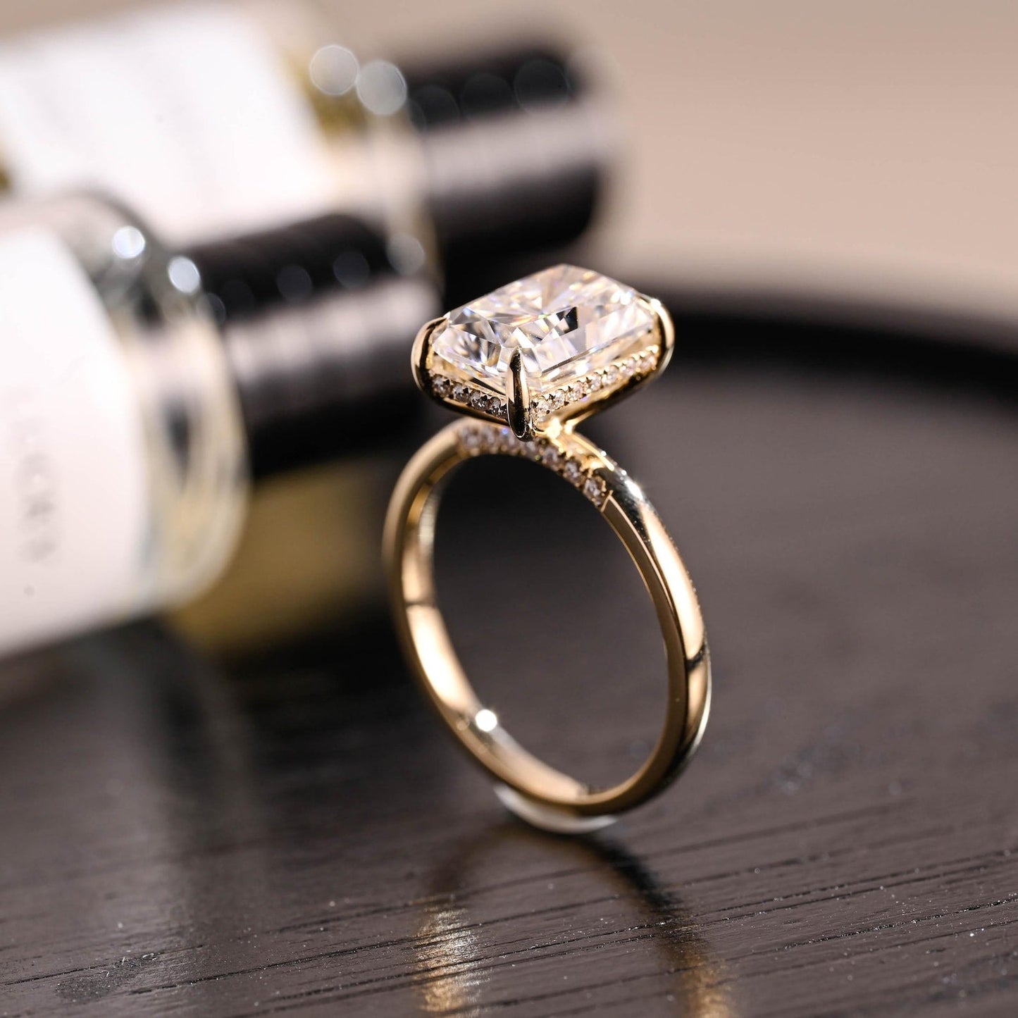 Round Halo, Pave & Split Shank Engagement Ring – 1.93 CT Lab Grown Diamond
