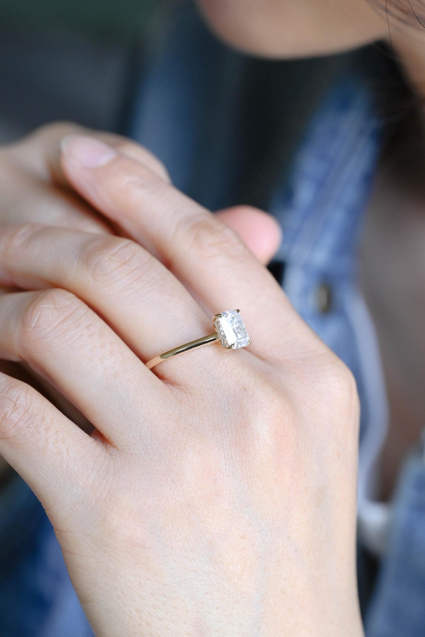 Round Halo, Pave & Split Shank Engagement Ring – 1.93 CT Lab Grown Diamond
