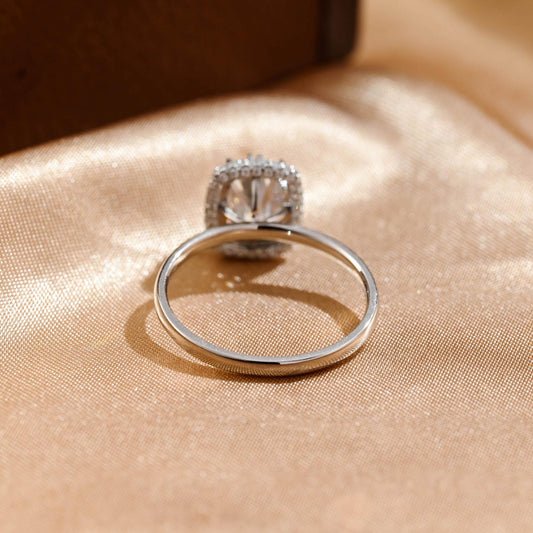 Round Halo, Pave & Split Shank Engagement Ring – 1.93 CT Lab Grown Diamond
