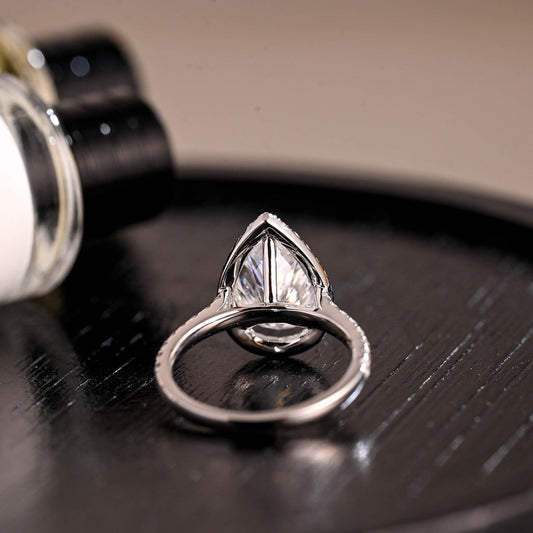 Round Halo, Pave & Split Shank Engagement Ring – 1.93 CT Lab Grown Diamond