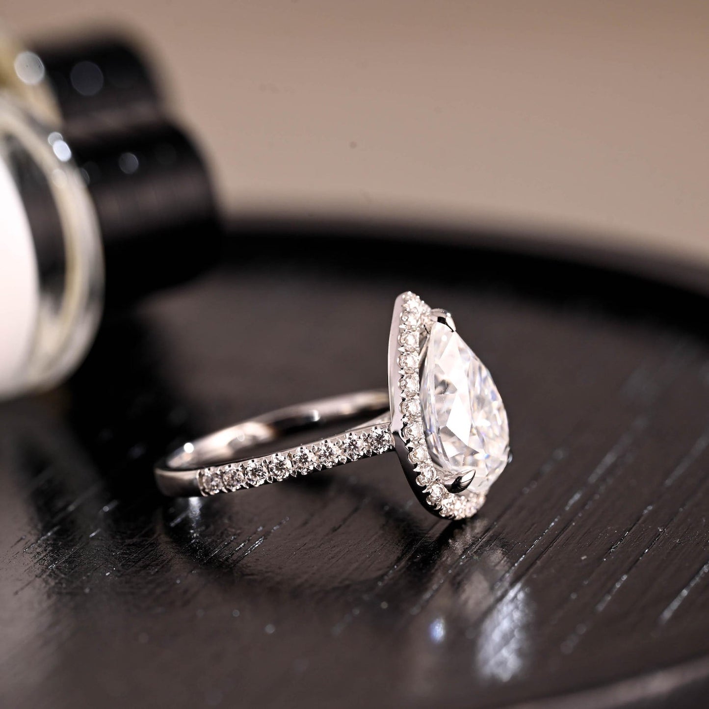 Round Halo, Pave & Split Shank Engagement Ring – 1.93 CT Lab Grown Diamond