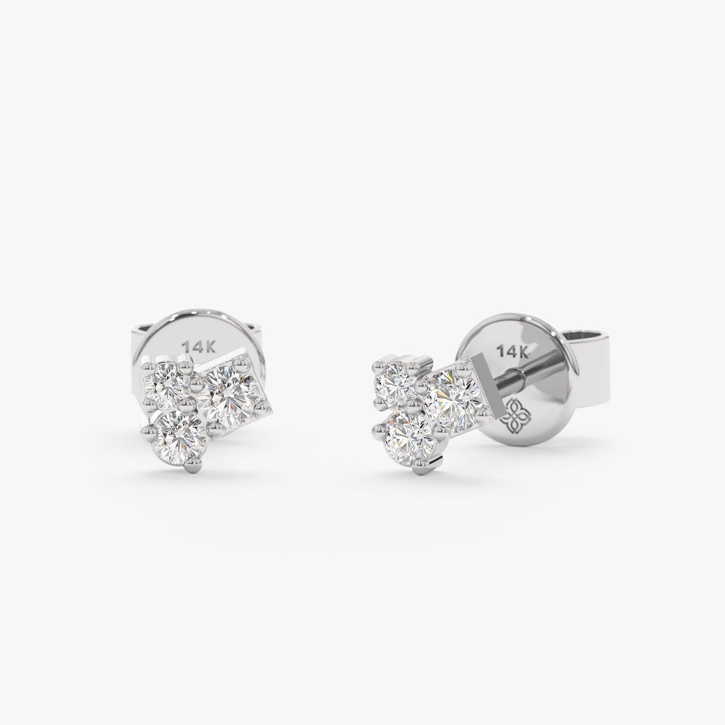 1.0 CT Round Bezel Solitaire Lab Grown Diamond Earrings