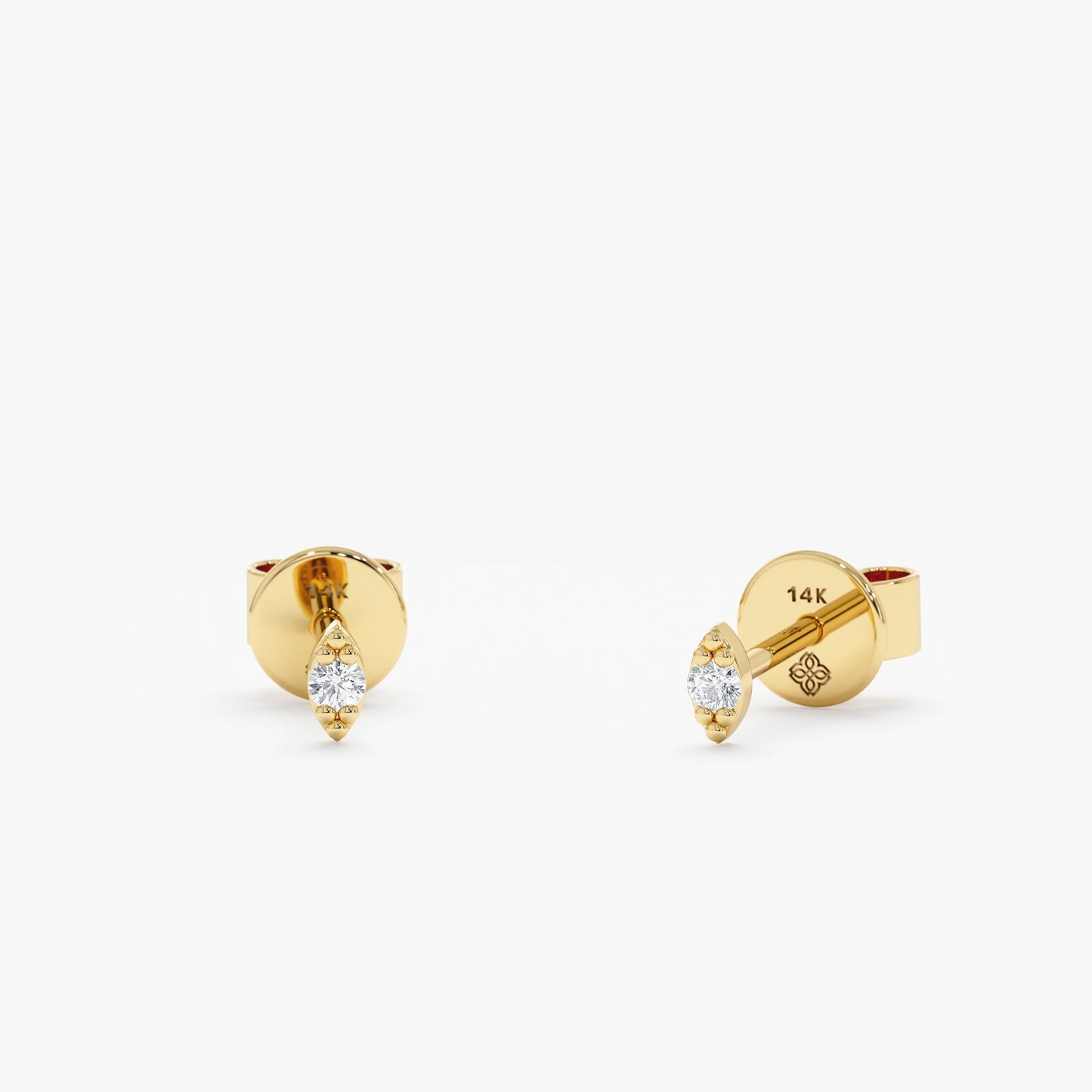 1.0 CT Round Bezel Solitaire Lab Grown Diamond Earrings