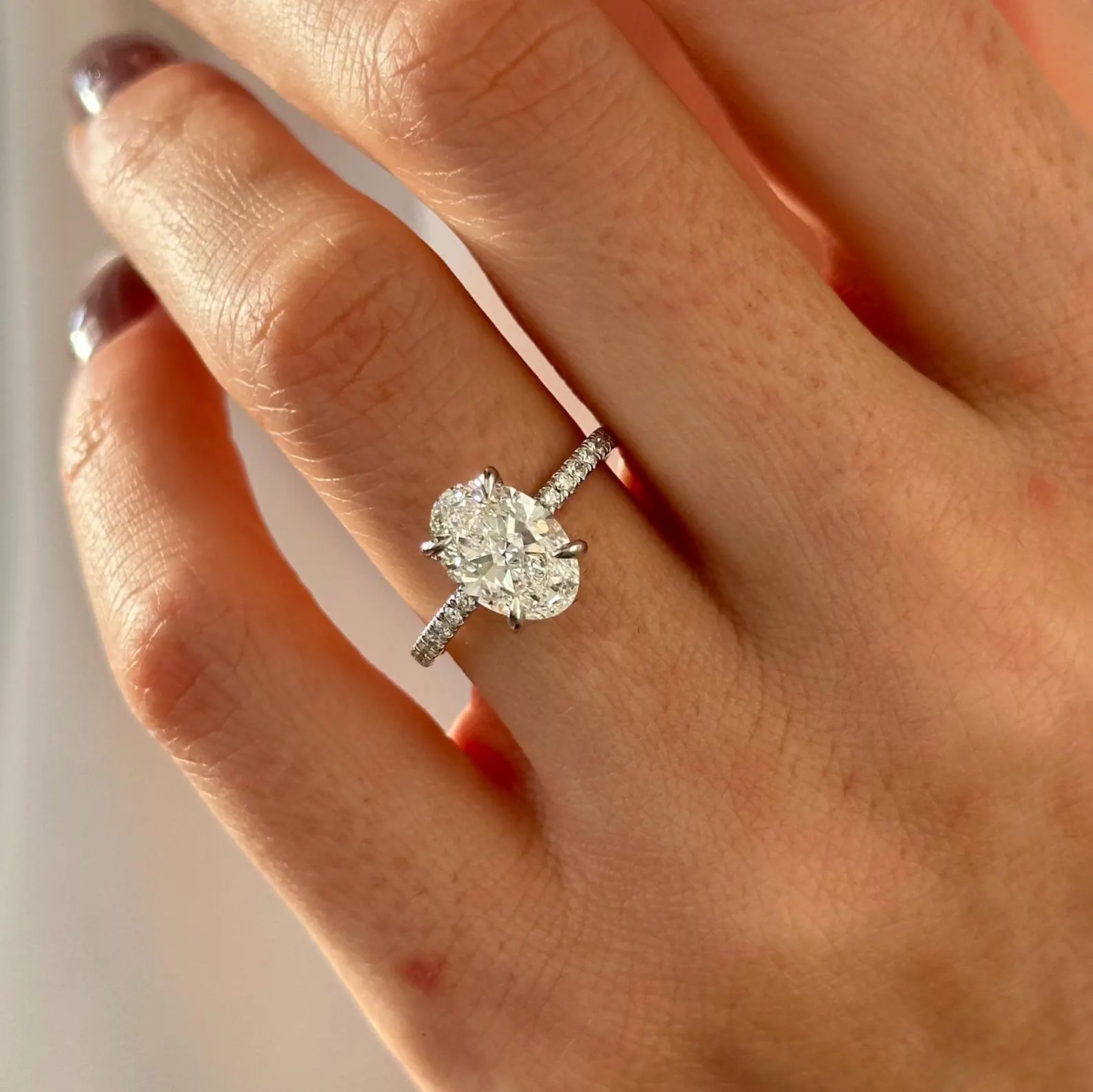 Round Halo, Pave & Split Shank Engagement Ring – 1.93 CT Lab Grown Diamond