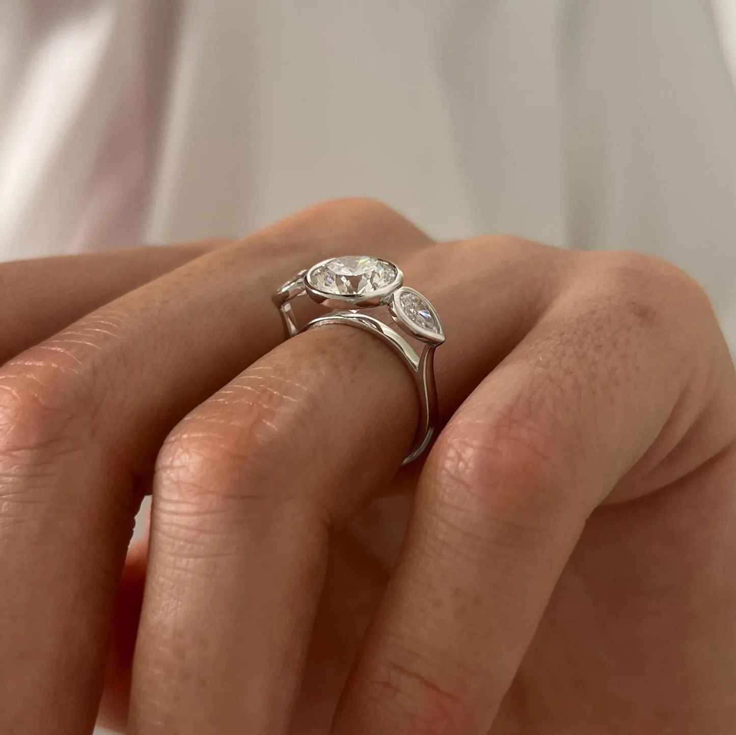 Round Halo, Pave & Split Shank Engagement Ring – 1.93 CT Lab Grown Diamond