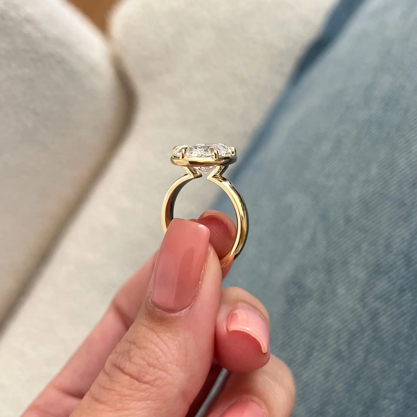 Round Halo, Pave & Split Shank Engagement Ring – 1.93 CT Lab Grown Diamond