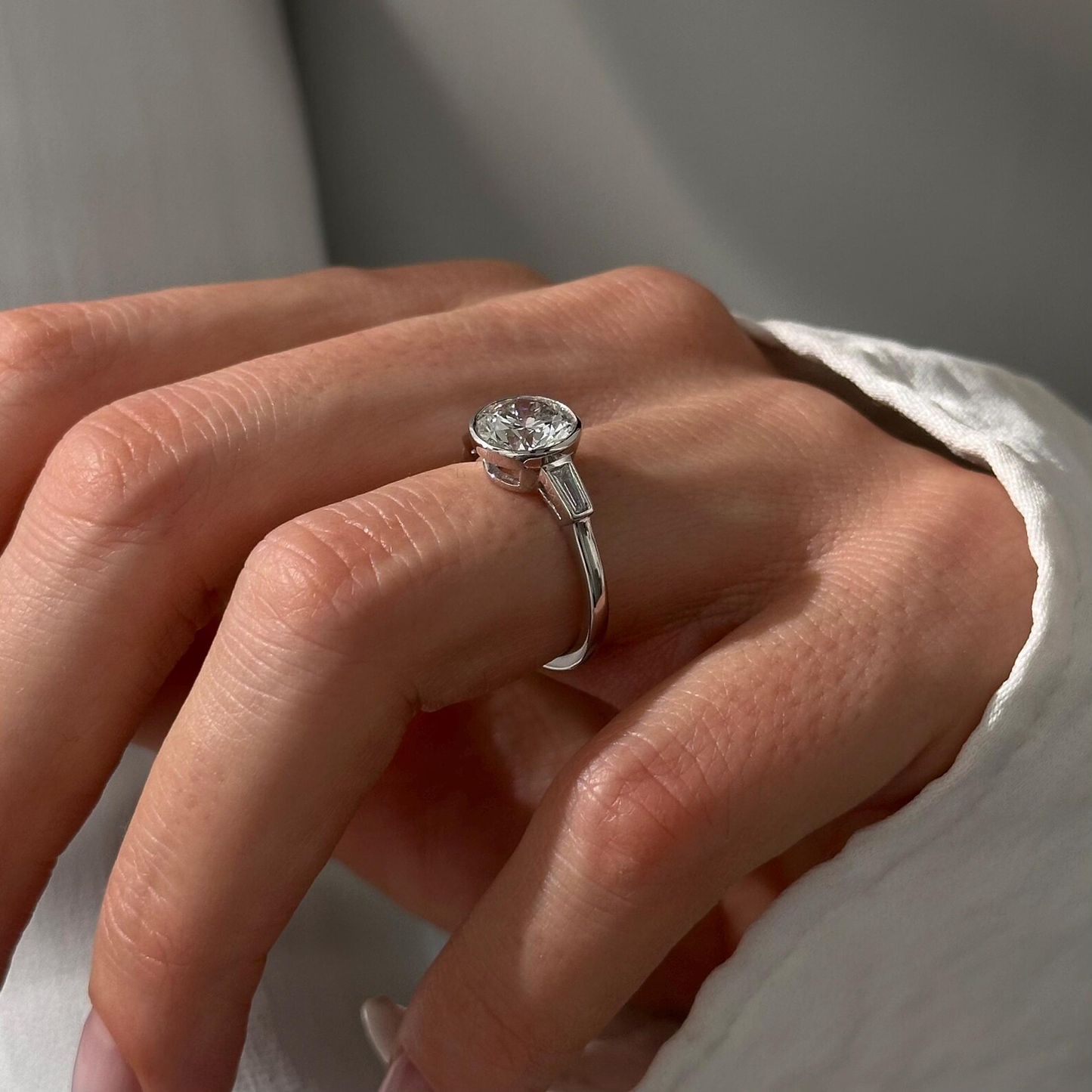 Round Halo, Pave & Split Shank Engagement Ring – 1.93 CT Lab Grown Diamond