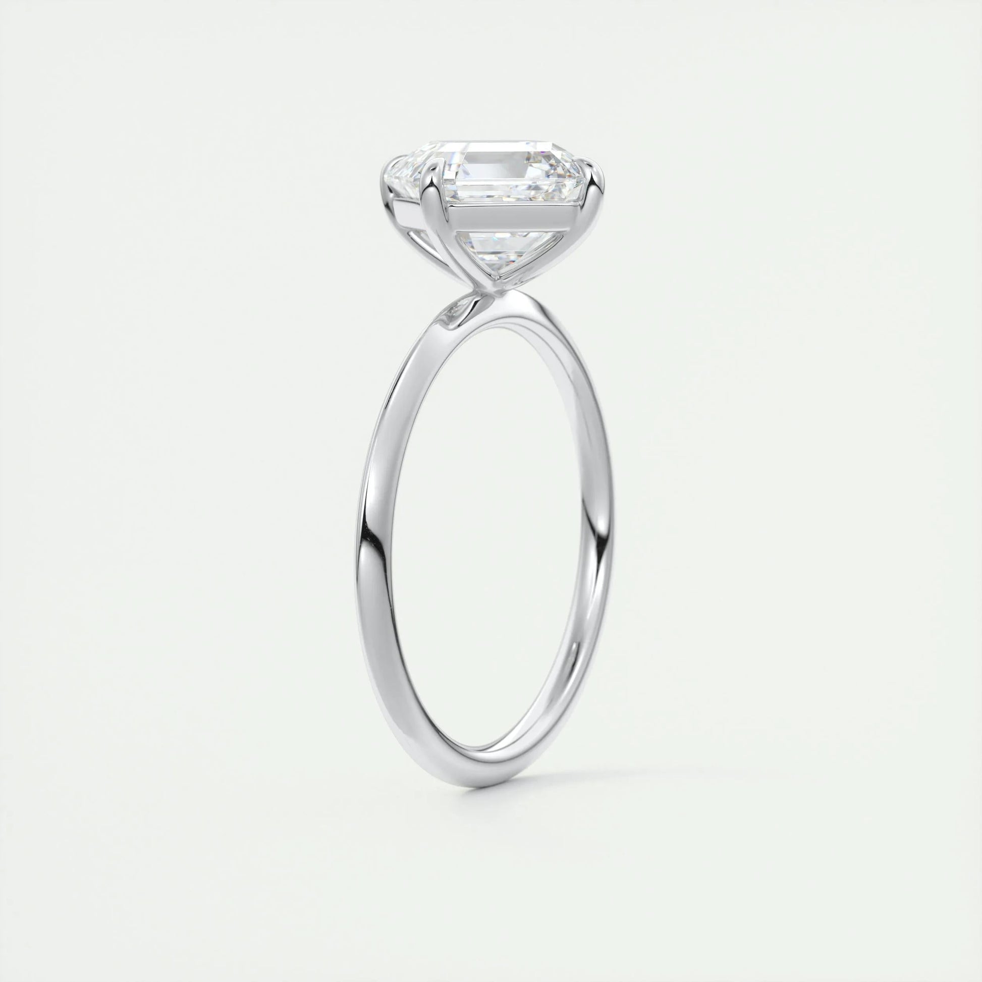 2 CT Asscher Solitaire CVD F/VS1 Diamond Engagement Ring 6