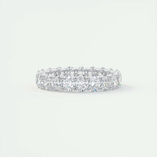 3.15 TCW Oval Cut Shared Prong Moissanite Bridal Wedding Band 1