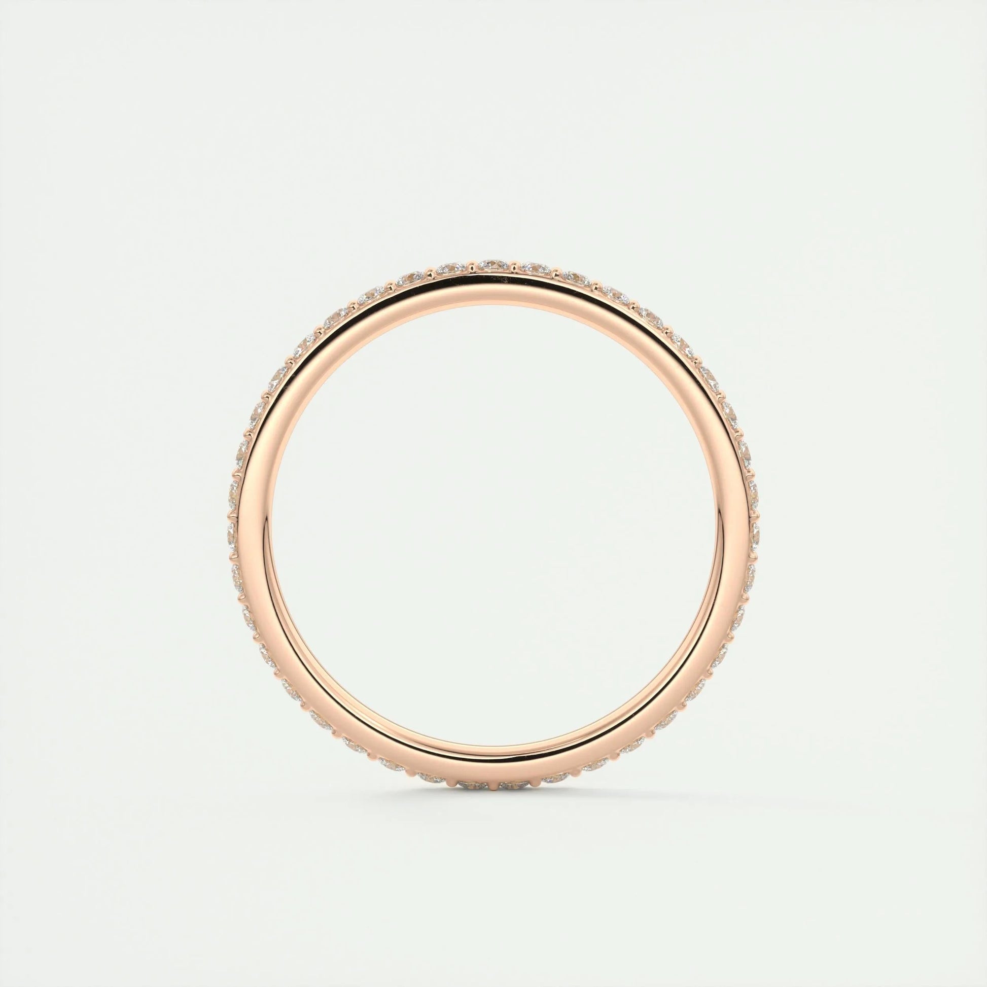 0.37 Round Cut Full Eternity Moissanite Bridal Wedding Band 15