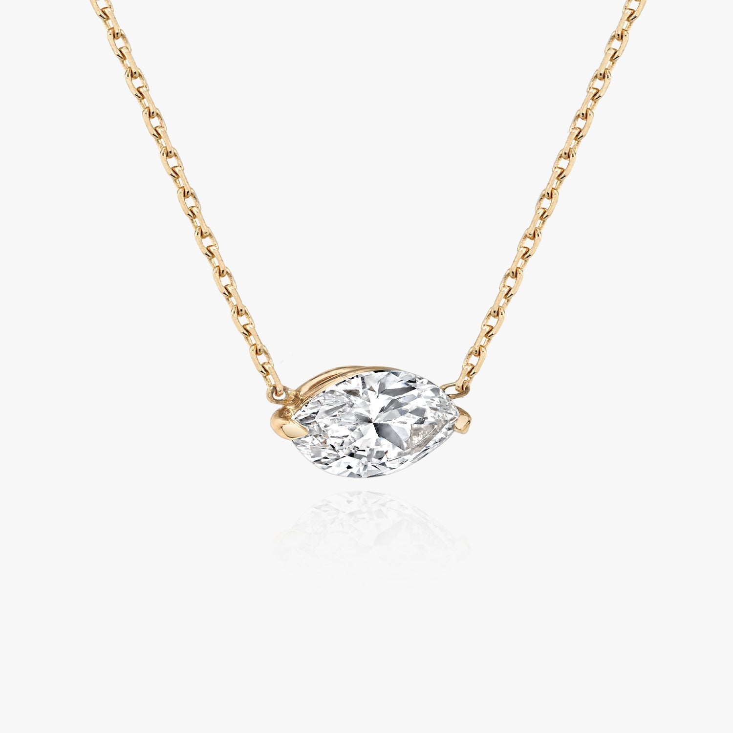 0.25 CT-1.0 CT Marquise Solitaire CVD F/VS Diamond Necklace 5