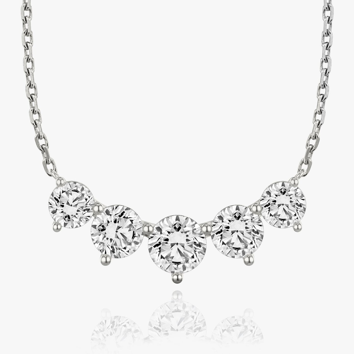 3.50 TC Round CVD F/VS Diamond Necklace 3