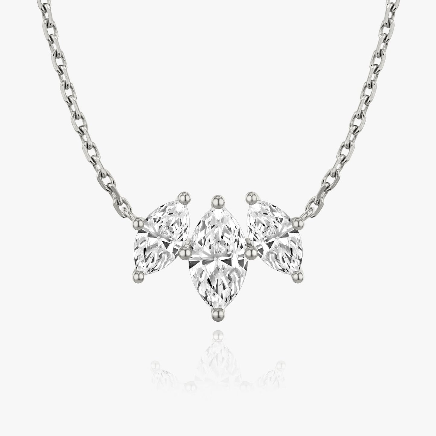 2.0 TC Marquise CVD F/VS Diamond Necklace 1