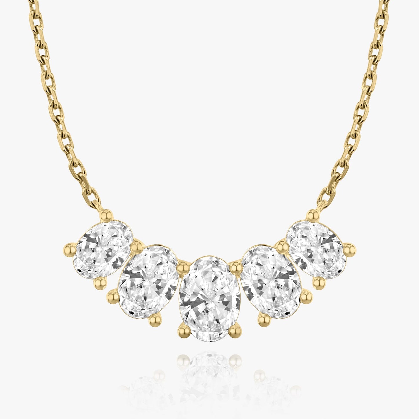 3.50 TC Oval CVD F/VS Diamond Necklace 6