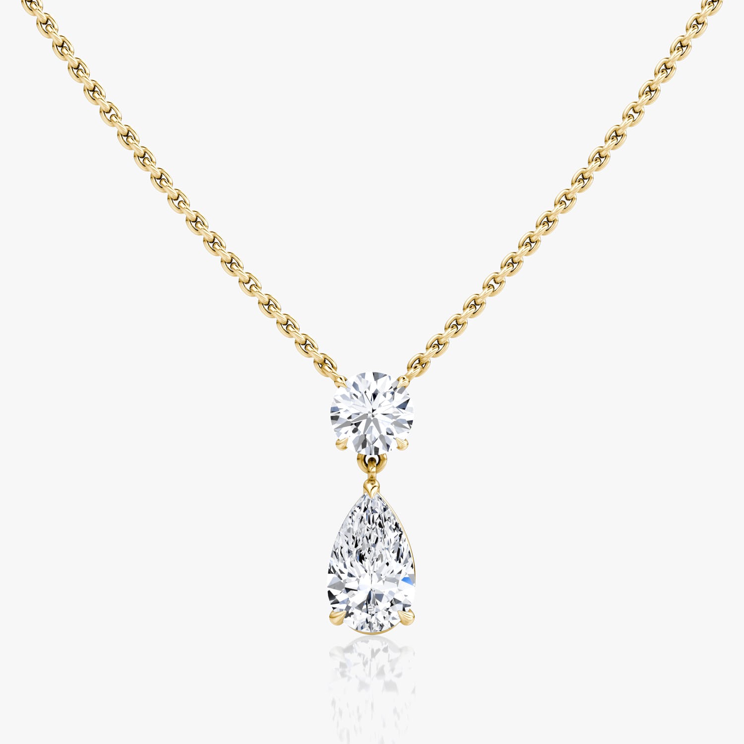 1.50 TCW Pear & Round CVD F/VS Diamond Necklace 5