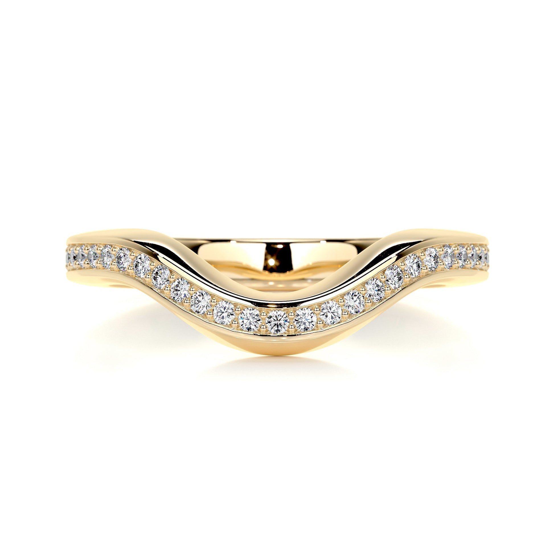 0.3 CT Round Curved CVD EF/VVS Diamond Wedding Band 6