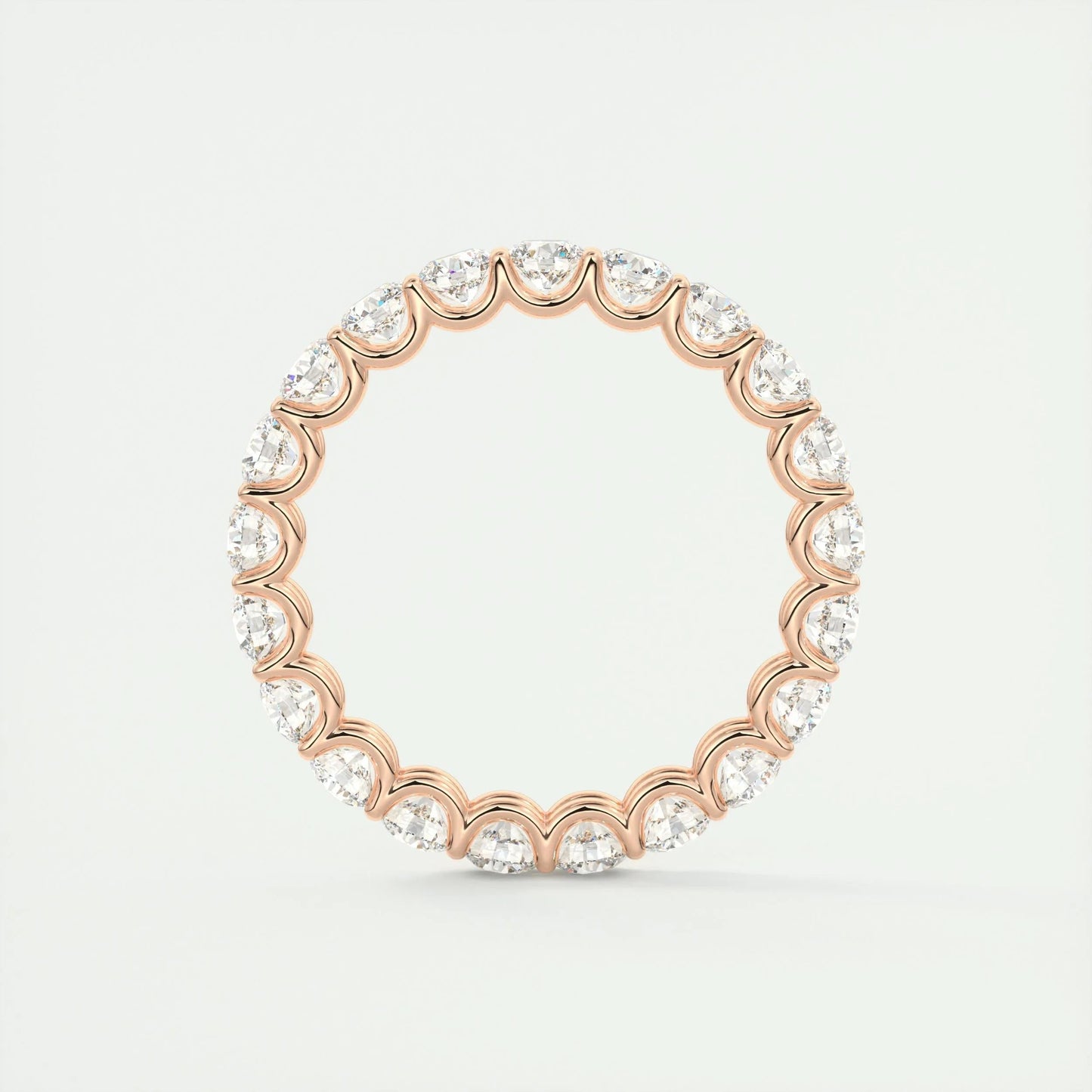 2.10 TCW Round Cut Full Eternity Moissanite Bridal Wedding Band 16