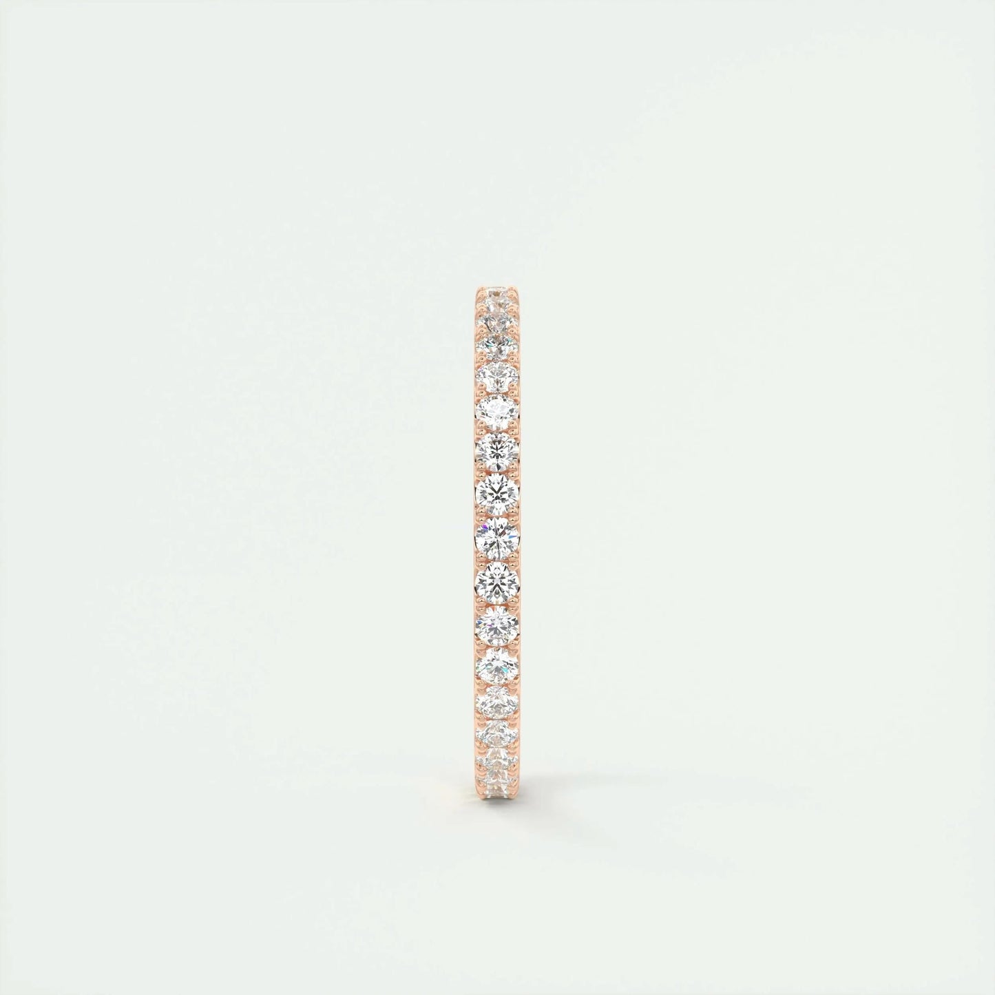 0.74 Round Cut Full Eternity Moissanite Bridal Wedding Band 14