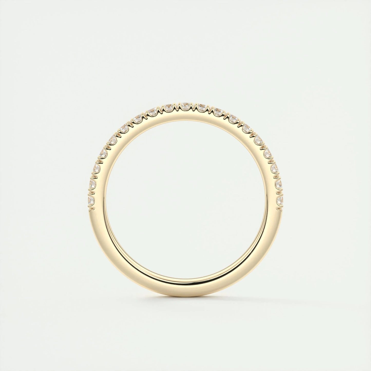 0.38 CT Round Half Eternity CVD EF/VVS Diamond Wedding Band 14