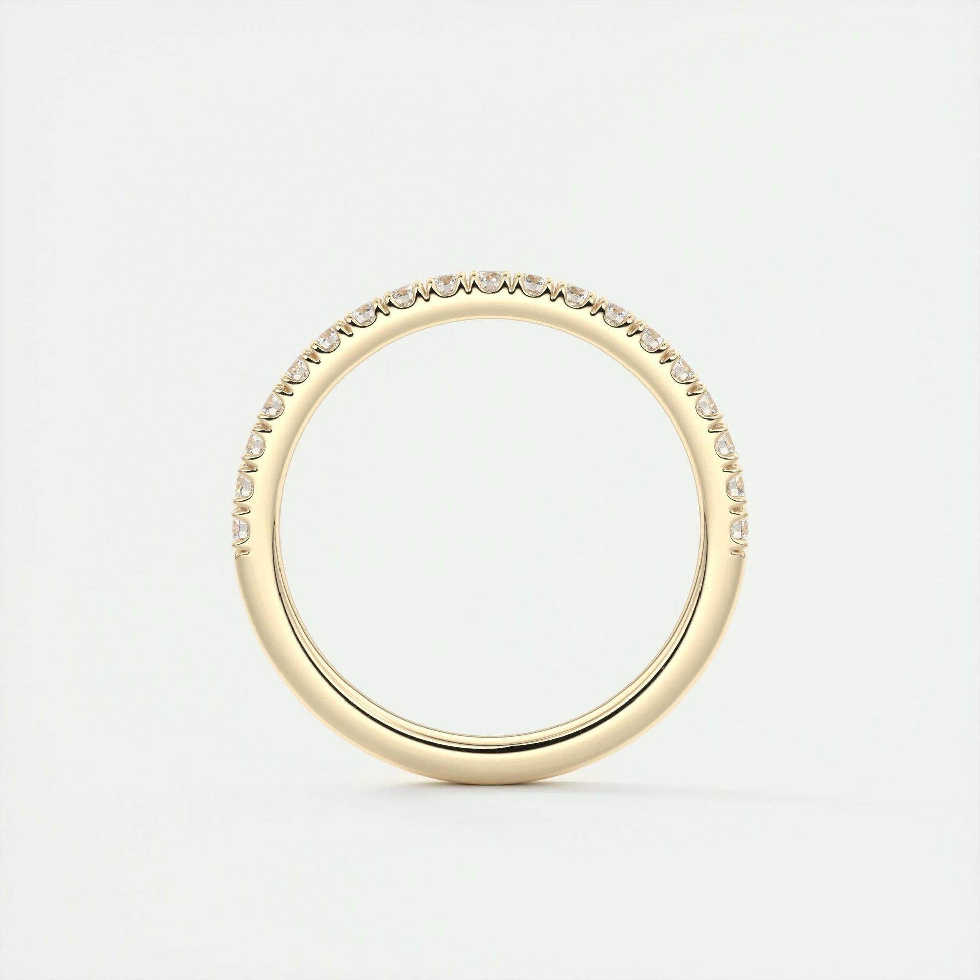 0.38 CT Round Half Eternity CVD EF/VVS Diamond Wedding Band 14