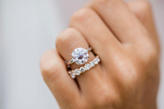 3.0 CT Round Solitaire Moissanite Engagement Ring 1
