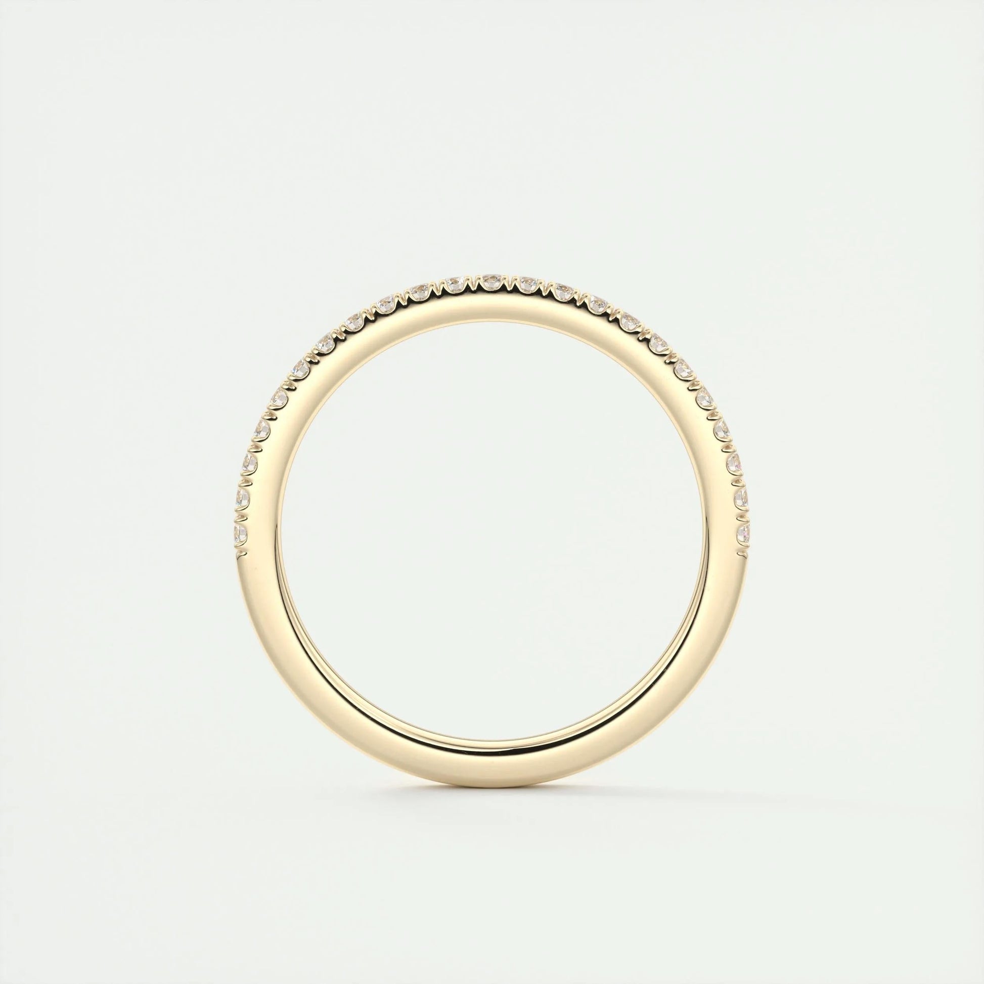 0.18 CT Round Half Eternity CVD EF/VVS Diamond Wedding Band 14