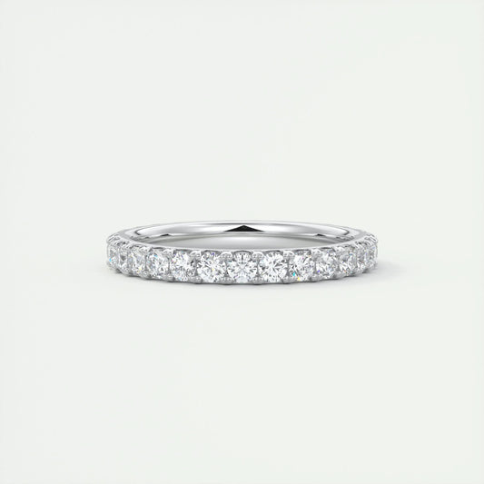 0.84 CT Round Full Eternity CVD EF/VVS Diamond Wedding Band 1