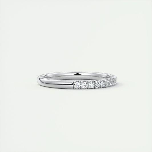 0.38 CT Round Half Eternity CVD EF/VVS Diamond Wedding Band 2