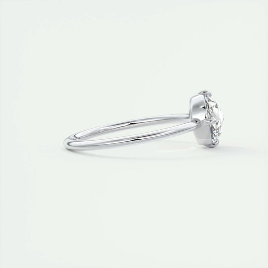 1.19 CT Round Rose Cut Solitaire Moissanite Engagement Ring 2