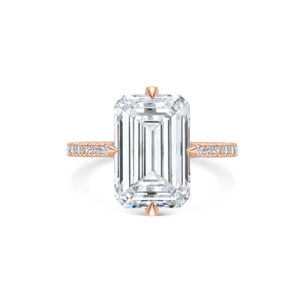 5 CT Emerald Solitaire CVD F/VS1 Diamond Engagement Ring 8