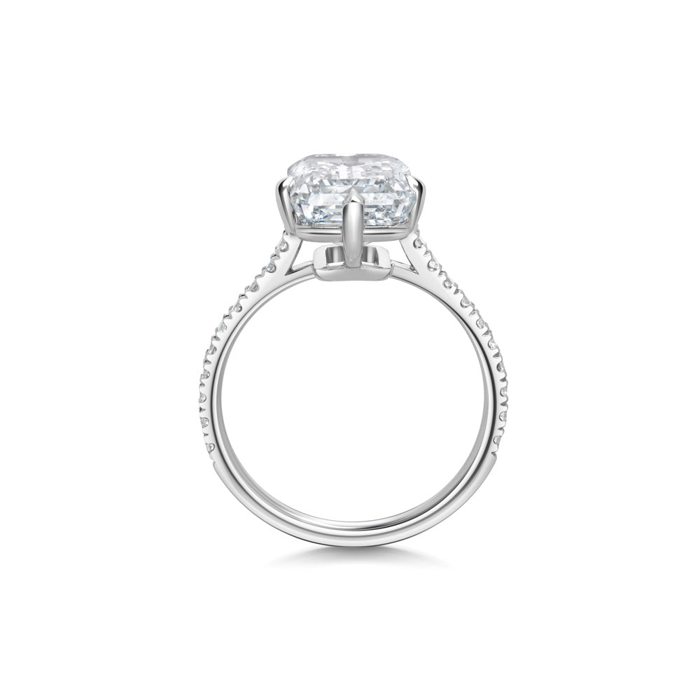 5 CT Emerald Solitaire CVD F/VS1 Diamond Engagement Ring 4