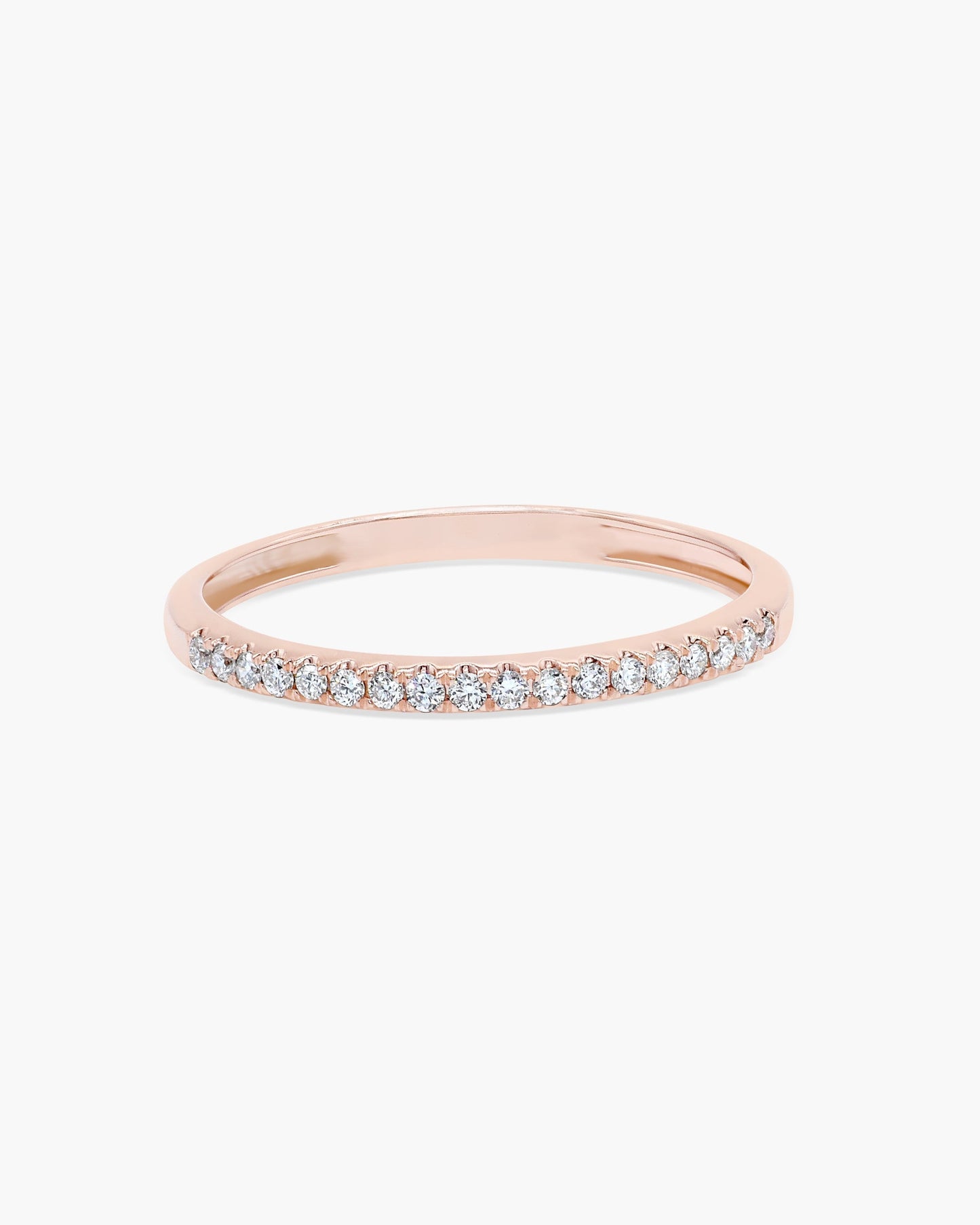 0.18 CT Round Half Eternity CVD EF/VVS Diamond Wedding Band 5