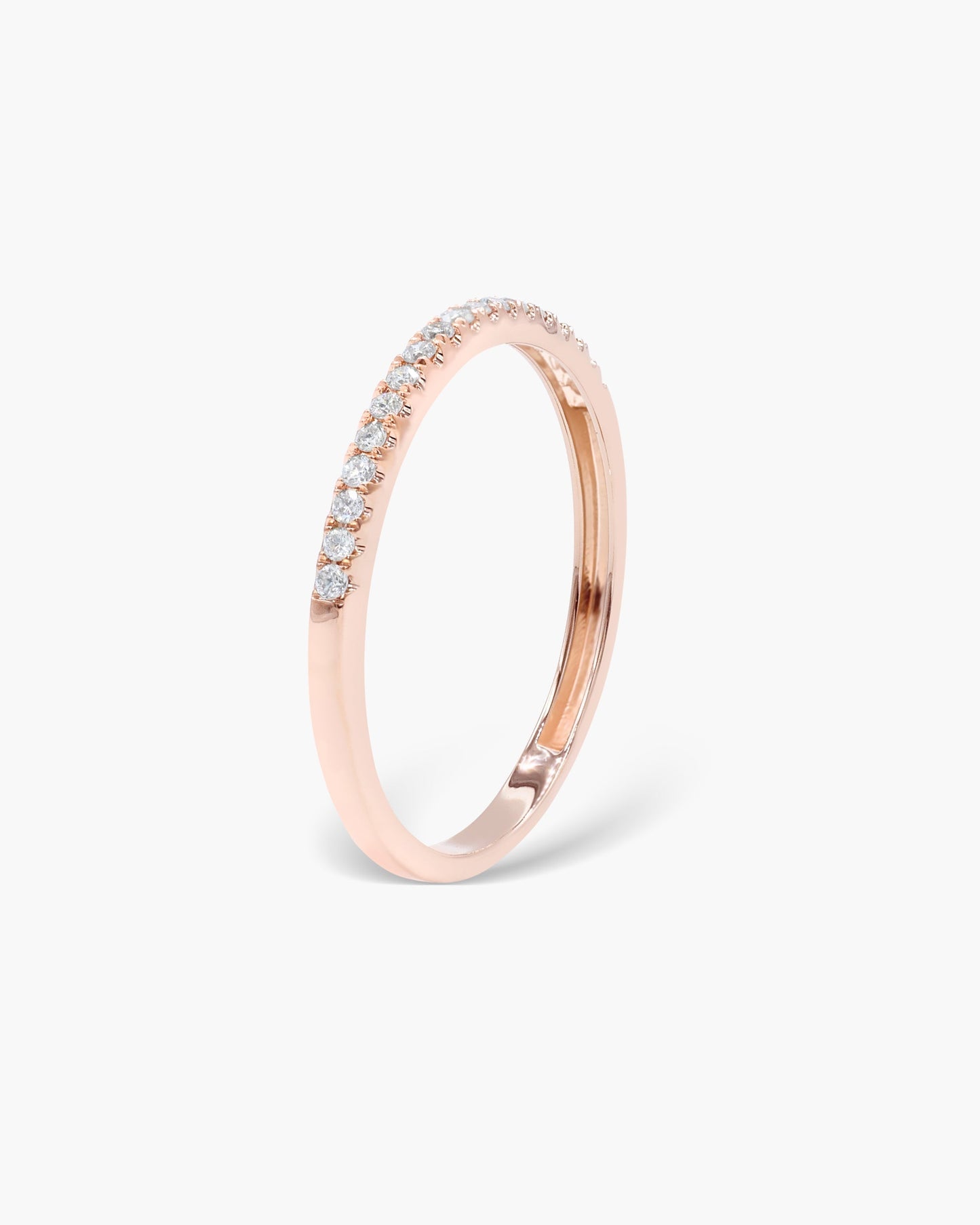 0.18 CT Round Half Eternity CVD EF/VVS Diamond Wedding Band 6
