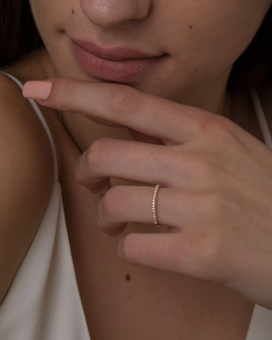 0.18 CT Round Half Eternity CVD EF/VVS Diamond Wedding Band 2