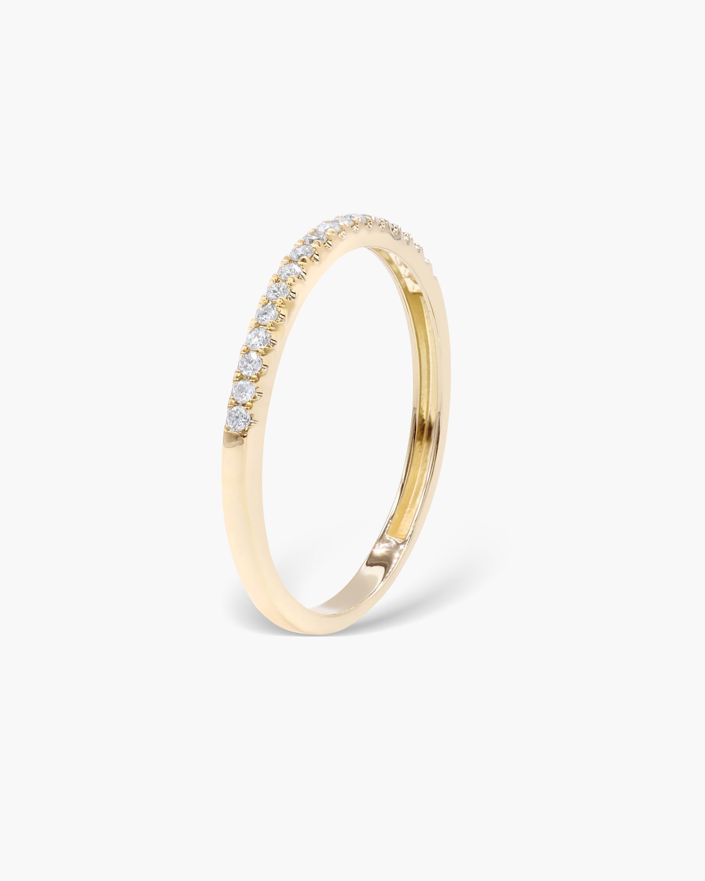 0.18 CT Round Half Eternity CVD EF/VVS Diamond Wedding Band 4
