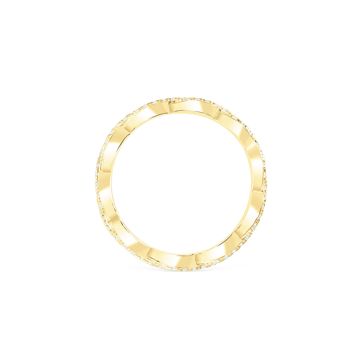 0.34 TCW Round Twisted Style Moissanite Wedding Band 12