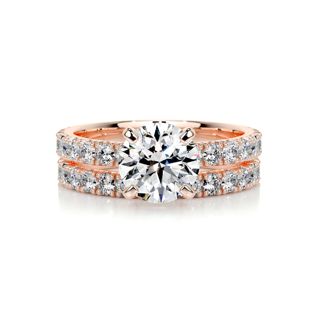 1.50 CT Round Solitaire CVD F/VS Diamond Bridal Ring Set 13