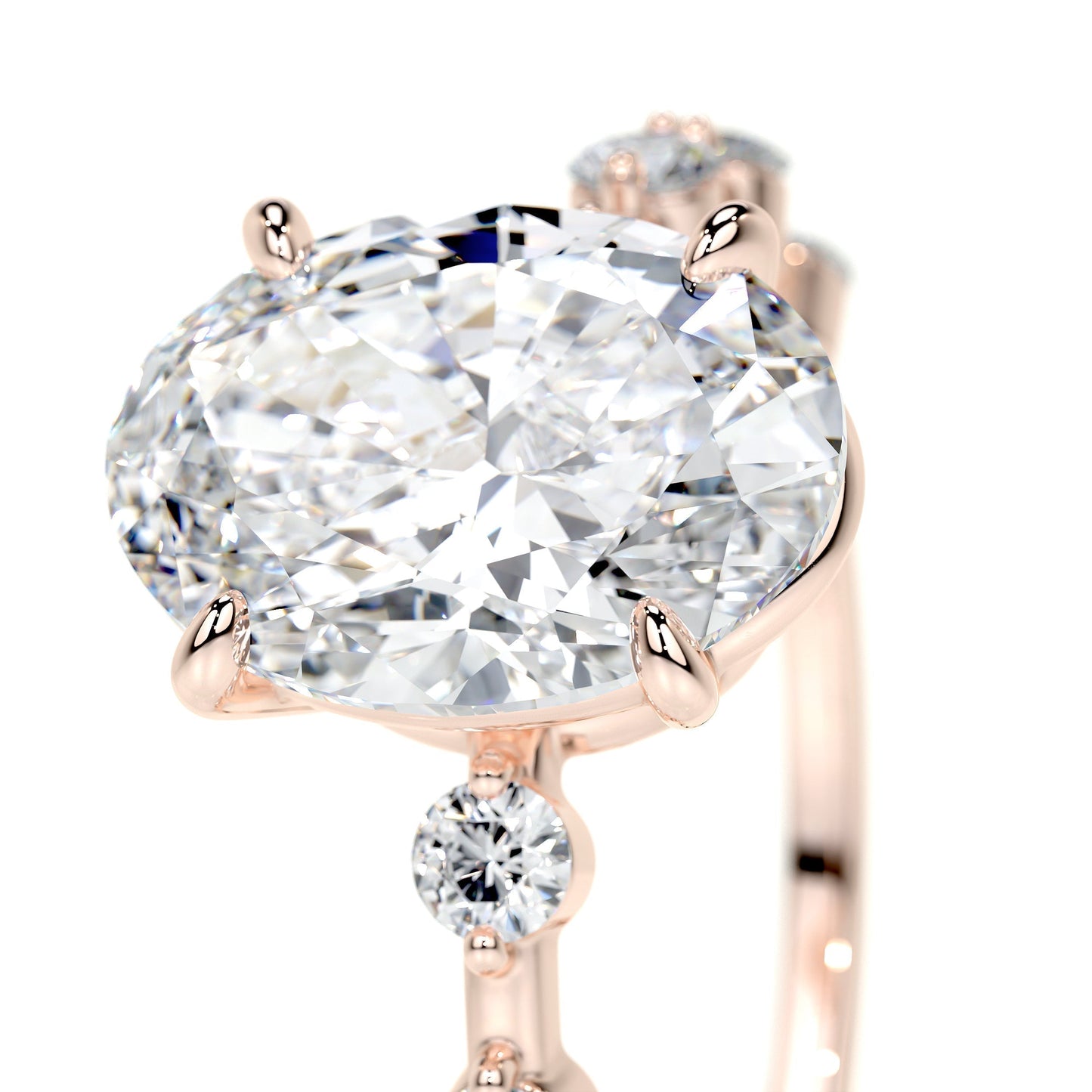 3.0 CT Oval Solitaire CVD E/VS1 Diamond Engagement Ring 13
